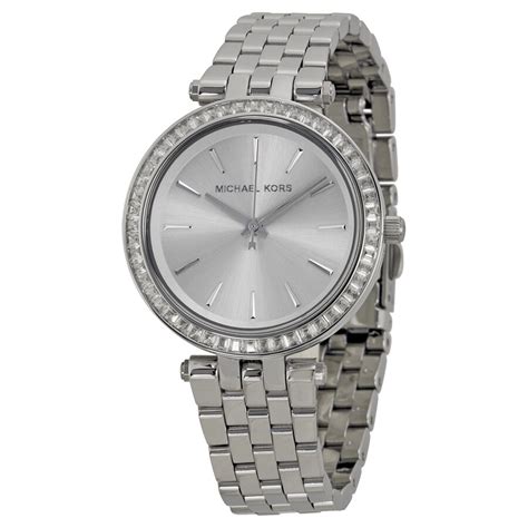 mk-3035 michael kors silver lady watch|michael kors silver tones.